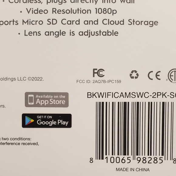 Brookstone HD 1080p Plug-in Security WIFI Camera 2-Pack BKWIFICAMSWC - Picture 3 of 3